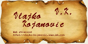 Vlajko Kojanović vizit kartica